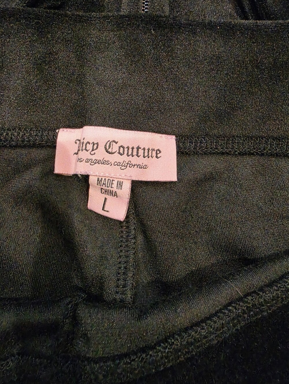 Juicy Couture Black Velour Tracksuit Set Large - Picture 5 of 7